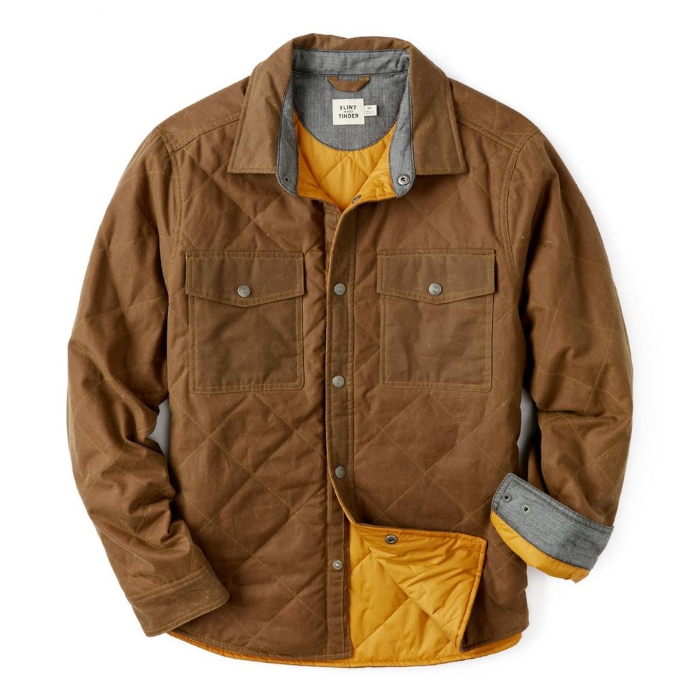 Men's Flint and Tinder Quilted Waxed Shirt Jacket